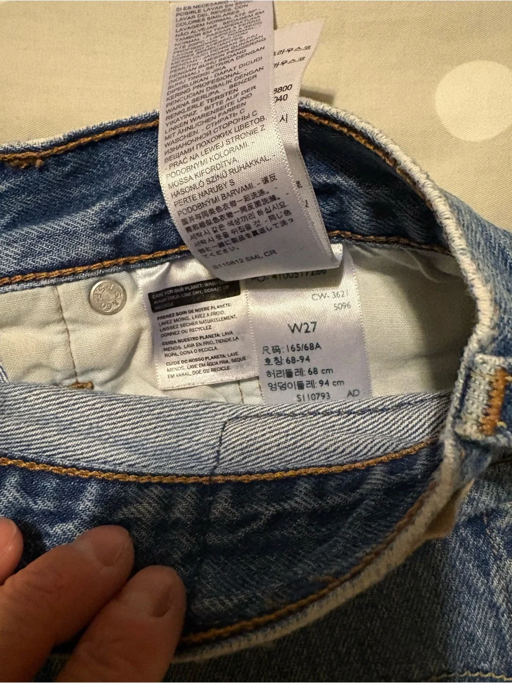 Levi's Light Blue Distressed Denim Cutoff Shorts